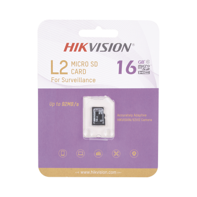 Memoria microSD / Clase 10 de 16 GB / Especializada Para Videovigilancia (Uso 24/7) / Compatibles con cámaras HIKVISION y Otras Marcas