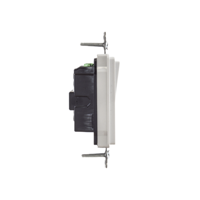 Interruptor Decorador de 20 A 120-277 V CA/ Unipolar / Cableado Lateral y Posterior / Color Blanco.