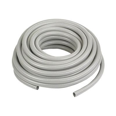 Manguera hermética flexible tipo PolyTuff no metálica, gris de 1/2", 100 pies. Uso comercial/industrial.