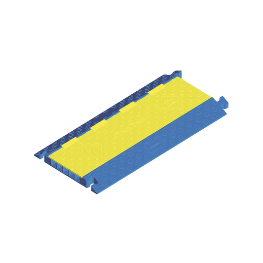 Protector para cables de 5 canales Truk Trak / Dimensiones 914 x 508 x 58.6 mm / Color Azul y Amarillo.