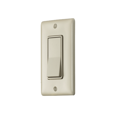 Interruptor Unipolar Residencial 15 A 120-277 V / Cableado Lateral y Trasero / Color Marfil.