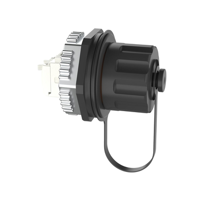 Conector Jack RJ45 de Uso Industrial Estilo TG, Categoría 6, Con Tapa Protectora, Protección IP67