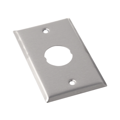 Placa de Pared IndustrialNet™, Para 1 Conector Industrial, de Acero Inoxidable