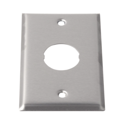 Placa de Pared IndustrialNet™, Para 1 Conector Industrial, de Acero Inoxidable