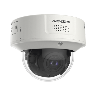 Domo IP 4 Megapixel / Lente Mot. 2.8 - 12 mm / 40 mts IR EXIR / IP67 / IK10 / H.265+ / Conteo de Personas por Detección de Rostro (Base de Datos) / WDR 140 dB / DeepinView / 2 Micrófonos Integrados