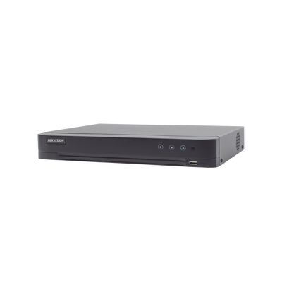 DVR 4 Canales TurboHD + 2 Canales IP / 5 Megapixel Lite - 3K Lite / Acusense (Evista falsas alarmas) / Audio por Coaxitron / 1 Bahía de Disco Duro / Salida de Video en Full HD