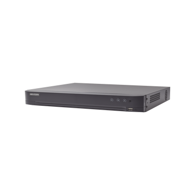 DVR 8 Canales TurboHD + 4 Canales IP / 5 Megapixel Lite - 3K Lite / Acusense (Evita falsas alarmas) / Audio por Coaxitron / 1 Bahía de Disco Duro / Reconocimiento Facial (Base de Datos) / H.265+ / Salida de Video en Full HD