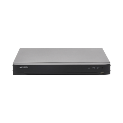 DVR 8 Canales TurboHD + 8 Canales IP / 8 Megapixel (4K) / Acusense (Evita Falsas Alarmas) / Audio por Coaxitron / 2 Bahías de Disco Duro / 8 Entradas de Alarma / 4 Salidas de Alarma / H.265+