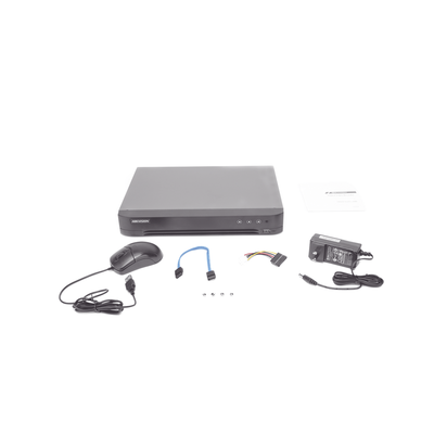 DVR 16 Canales TurboHD + 8 Canales IP / 5 Megapixel Lite - 3K Lite / Acusense (Evita Falsas Alarmas) / Reconocimiento de Rostros (Base de Datos) / Audio por Coaxitron / 1 Bahía de Disco Duro / H.265+