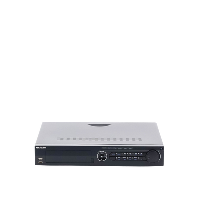 DVR 8 Megapixel (4K) / 16 Canales TURBOHD + 8 Canales IP / 4 Bahías de Disco Duro / 4 Canales de Audio / Videoanalisis / 16 Entradas de Alarma / POS / 2 Salidas HDMI