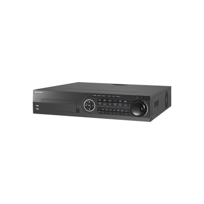 DVR 16 Canales TurboHD + 4 Canales IP / 4 Megapixel /  8 Bahías de Disco Duro / 16 Entradas de Audio Fisicas (Microfono por Separado) / 16 Entradas de Alarma / POS / H.265+