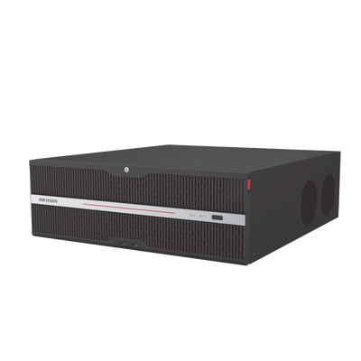 NVR 12 Megapixel (4K) / 32 Canales IP / 16 Bahías de Disco Duro / 2 Tarjetas de Red / Soporta RAID / HDMI en 4K / Soporta POS / Reconocimiento Facial / Bases de Datos / Hasta 100,000 Fotografías