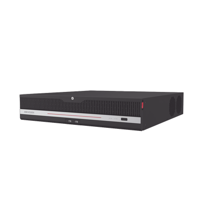 NVR 8K (32 Megapixel) / 64 Canales IP / 8 Bahías de Disco Duro / 2 Tarjetas de Red / RAID con Hot Swap / 48 Canales con Reconocimiento Facial / ACUSENSE / Fuente Redundante / HDMI en 8K