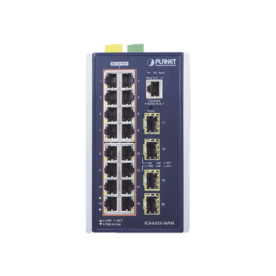 Switch Industrial Capa 3, 16 Puertos 10/100/1000T 802.3 AT POE +, 4 Puertos 1G / 2.5G SFP