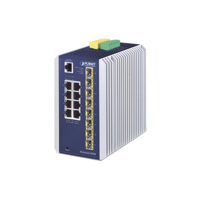 Switch Industrial Administrable Capa 3, 8 Puertos Etherrnet 10/100/1000T, 8 Puertos SFP de 1G/ 2.5G