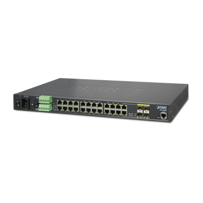 Switch Industrial Administrable 24 Puertos 1000Mbps con 4 Puertos SFP