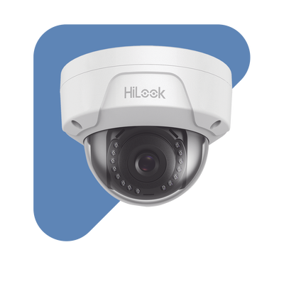 HiLook Series / Domo IP 2 Megapixel / 30 mts IR / Exterior IP67 / IK10 / dWDR / PoE / Lente 2.8 mm / Onvif