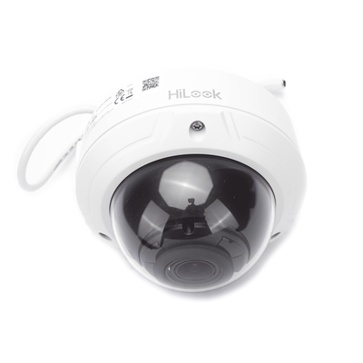 HiLook Series / Domo IP 4 Megapixel / 30 mts IR / Exterior IP67 / PoE / WDR 120 dB / Lente Motorizado 2.8-12 mm / IK10 / MicroSD