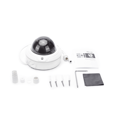 HiLook Series / Domo IP 4 Megapixel / 30 mts IR / Exterior IP67 / PoE / WDR 120 dB / Lente Motorizado 2.8-12 mm / IK10 / MicroSD