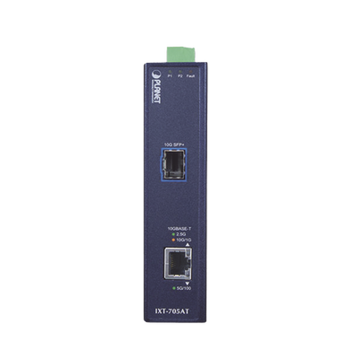 Convertidor de Medios Industrial Ethernet RJ45 10G/5G/2.5G/1G/100M a SFP+ 10GBASE-X