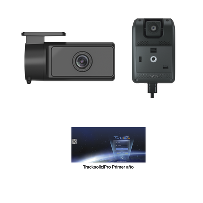 KIT Dashcam con sistema de control ADAS (asistencia de manejo) y Camara de cabina (CI03) / Multiples alarmas /Comunicación dos vías / ideal para flotas vehiculares / Facil instalacio / Incluye primer año de plataforma TrackSolidPro