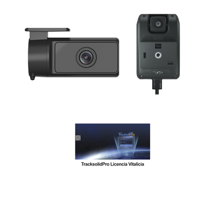 KIT Dashcam con sistema de control ADAS (asistencia de manejo) y Camara de cabina (CI03) / Multiples alarmas /Comunicación dos vías / ideal para flotas vehiculares / Facil instalacio / Incluye licencia vitalicia plataforma TrackSolidPro