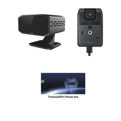 KIT Dashcam con sistema de control ADAS (asistencia de manejo) y Camara DMS con IA (JC170) / Multiples alarmas /Comunicación dos vías / ideal para flotas vehiculares / Facil instalacio / Incluye primer año TrackSolidPro