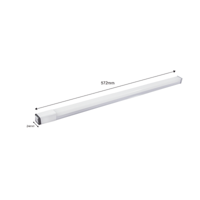 Luminario LED Tipo Regleta / 572 x 24 x 24 mm / 127 Vca / Luz Blanca 6 500 °K / 900 lm.