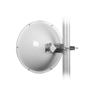 Antena direccional de Alto Rendimiento/ Parábola profunda para mayor aislamiento al ruido / 24.5 dBi / (4.9 - 6.4 GHz) / Conectores N-Hembra / Fácil Montaje y Soporte de acero inoxidable /  Radomo Incluido