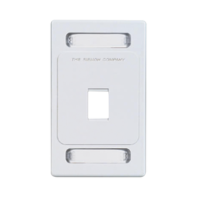 Placa de pared Keystone de 1 salida, color blanco, para jacks Keystone Z-MAX y MAX