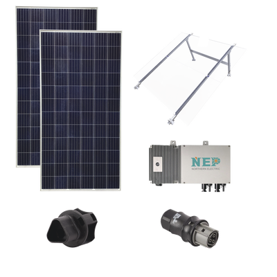 Kit Solar para Interconexión de 550 W de Potencia, 127 Vca con Microinversores y Paneles Policristalinos.