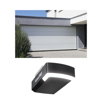 KIT COMPLETO Puerta GARAGE107 / Lisa Linea Central / Color blanco / Insulada / Incluye Motor FS1000APPRT / 1/2HP / Fuerte/Silencioso/Luz LED/Motor DC .