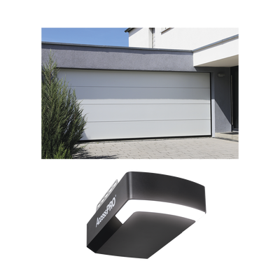 KIT COMPLETO Puerta GARAGE147 / Lisa Linea Central / Color blanco / Insulada / Incluye Motor FS1000APPRT / 1/2HP / Fuerte/Silencioso/Luz LED/Motor DC .