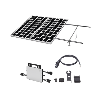 Kit Solar para Interconexión de 1.1 KW de Potencia Pico 220Vcc con Microinversor 1KW y 2 Módulos de 550 W (Incluye Montaje )