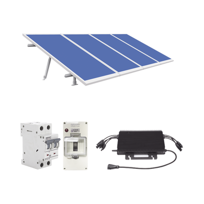 Kit Solar para Interconexión de 1.8KW de Potencia Pico 220Vca con Microinversor y 4 Módulos de 450 W (Incluye Montaje y Protecciones).