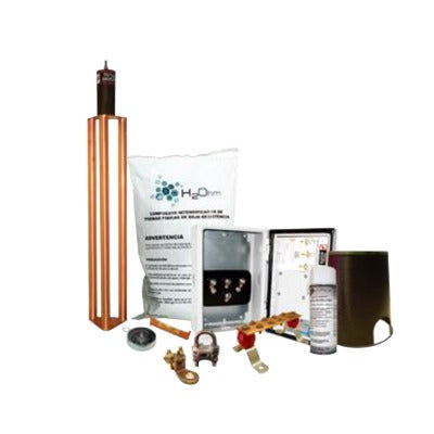 Kit de tierra física modelo TG70K con Electrodo Magnetoactivo y Accesorios de Instalación, capacidad: 70 AMP