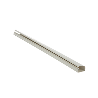 Canaleta LD10 de PVC rígido, con cinta adhesiva para instalación sin herramientas, de 38.4 x 24 x 3048 mm, Color Blanco Mate