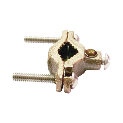 Conector para Tubo de hasta 1 1/4" a cable Cal. 4 AWG. Ideal para Aterrizaje de Torres TZ