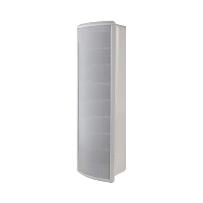 Altavoz Tipo Columna para Exterior, Configurable a 40, 20, 10 o 5 Watts, Color Blanco, Fabricado en Aluminio