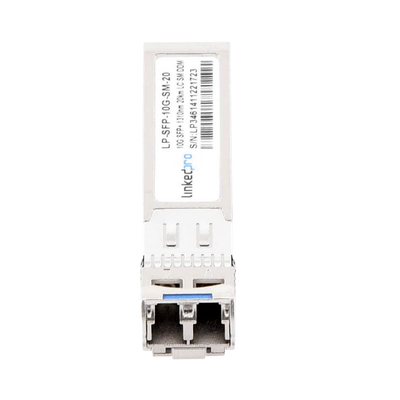 Transceptor Óptico SFP+ (Mini-Gbic) / Monomodo 1310 nm / 10 Gbps / 10GBASE-LR / Conectores LC/UPC Dúplex / DDM / Hasta 20 km