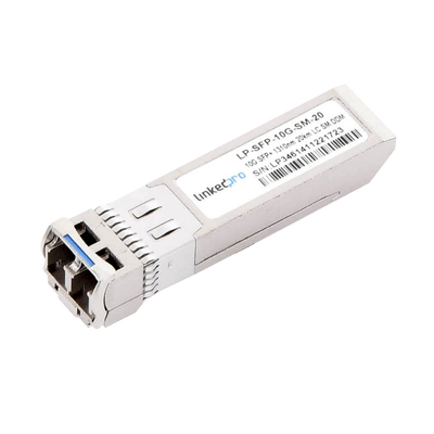 Transceptor Óptico SFP+ (Mini-Gbic) / Monomodo 1310 nm / 10 Gbps / 10GBASE-LR / Conectores LC/UPC Dúplex / DDM / Hasta 20 km