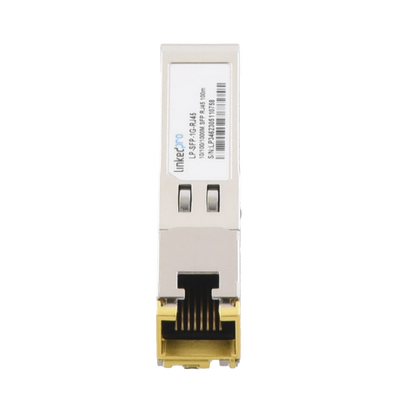 Transceptor Óptico SFP a RJ45 / Auto negociación 10/100/1000 Mbps / Conector RJ45 / 1000BASE-T / Distancia de hasta 100 m.