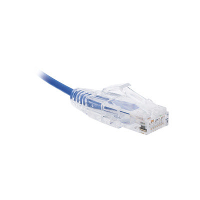 Cable de Parcheo Slim UTP Cat6 - 1 metro, Azul, Diámetro Reducido (28 AWG)