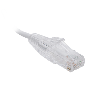 Cable de Parcheo Slim UTP Cat6 - 1 metro, Blanco, Diámetro Reducido (28 AWG)