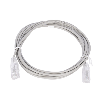 Cable de Parcheo Slim UTP Cat6 - 2 m Gris Diámetro Reducido (28 AWG)