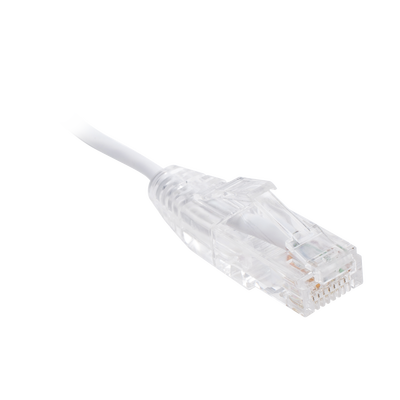 Cable de Parcheo Slim UTP Cat6 - 2 m Blanco Diámetro Reducido (28 AWG)