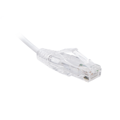 Cable de Parcheo Slim UTP Cat6 - 3 m Blanco Diámetro Reducido (28 AWG)