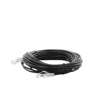 Cable de Parcheo Slim UTP Cat6A - 10 m Negro, Diámetro Reducido (28 AWG)