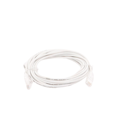 Cable de Parcheo Slim UTP Cat6A - 5 m Blanco, Diámetro Reducido (28 AWG)