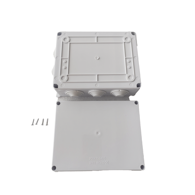 Caja de Conexiones Impermeable IP65, 10 Entradas, Dimensiones 200 x 155 x 80 mm, para Instalaciones Industriales, Comerciales y Residenciales, Incluye Tornillería para su Instalación